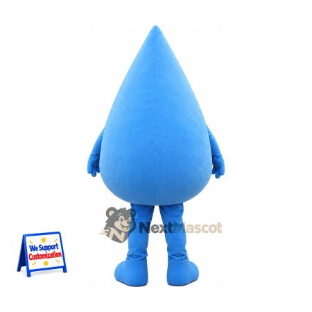 Water Drop Mascot Costume - Blue for School Events Water Drop Mascot Costume - Blue for School Events