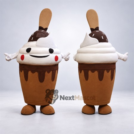 Chocolate Sundae Cup Mascot Costume