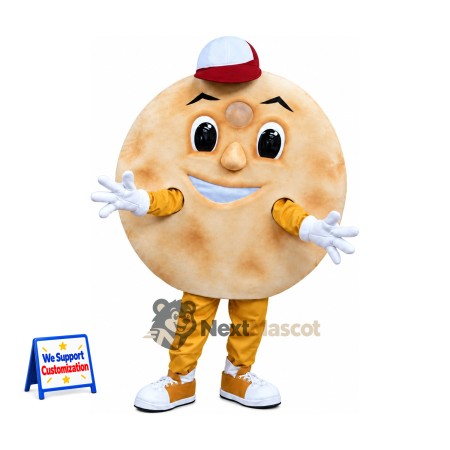 Cookie Mascot Costume - Round, Red Cap Cookie Mascot Costume - Round, Red Cap