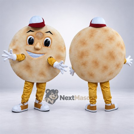 Cookie Mascot Costume - Round, Red Cap Cookie Mascot Costume - Round, Red Cap