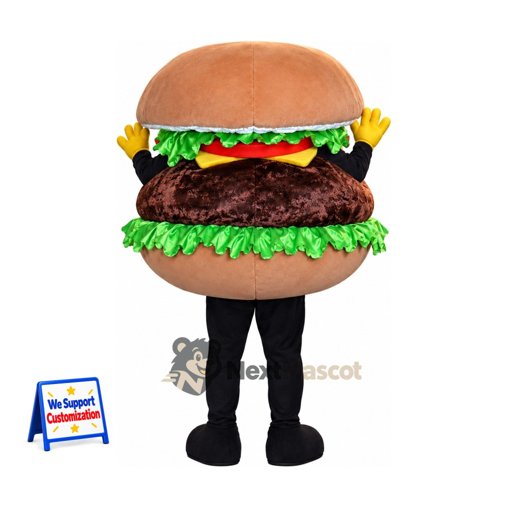 Burger Mascot Costume for Food Fairs Burger Mascot Costume for Food Fairs