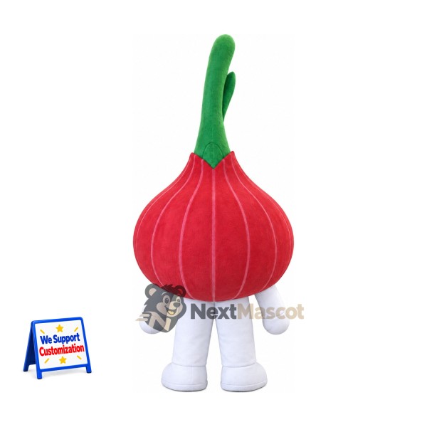 Onion Mascot Costume - Red, White Arms and Legs Onion Mascot Costume - Red, White Arms and Legs