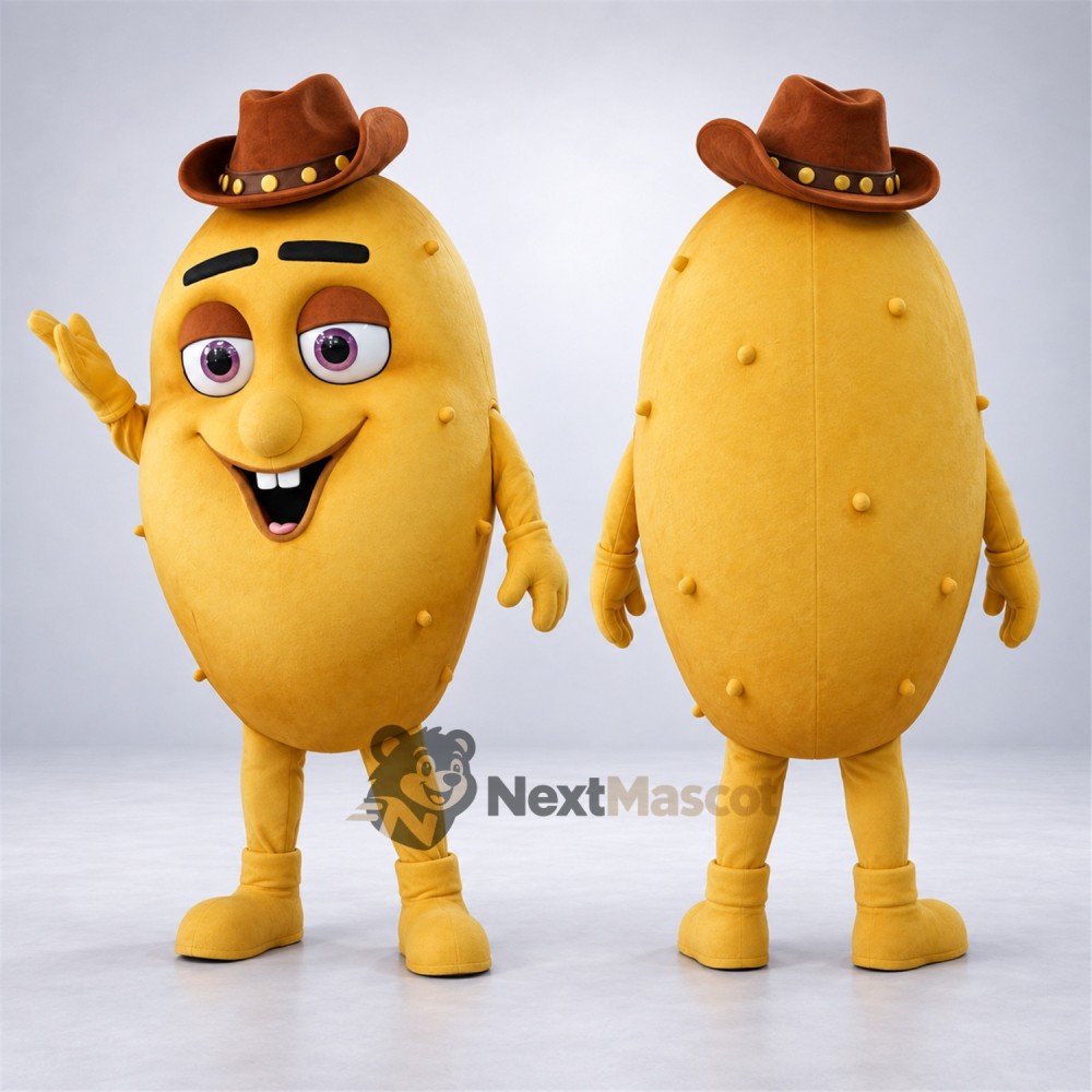 Potato Mascot Costume - Cowboy Hat Potato Mascot Costume - Cowboy Hat