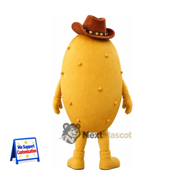 Potato Mascot Costume - Cowboy Hat Potato Mascot Costume - Cowboy Hat