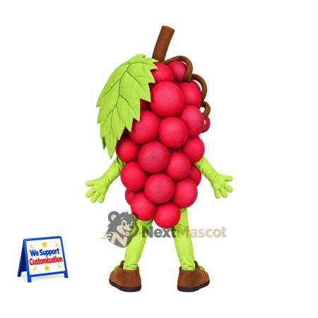 Grapes Mascot Costume - Red Grapes Mascot Costume - Red