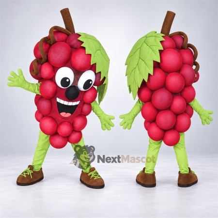 Grapes Mascot Costume - Red Grapes Mascot Costume - Red
