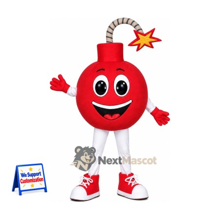 Bomb Mascot Costume - Red Bomb Mascot Costume - Red