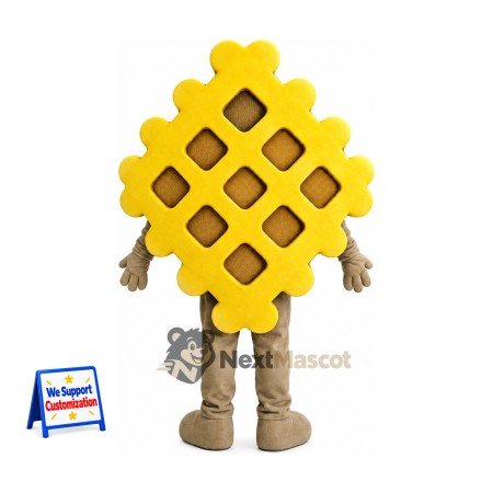 Waffle Mascot Costume Waffle Mascot Costume