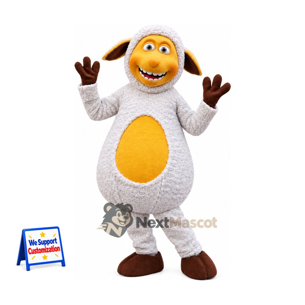 Sheep Mascot Costume - White for Festivals Sheep Mascot Costume - White for Festivals