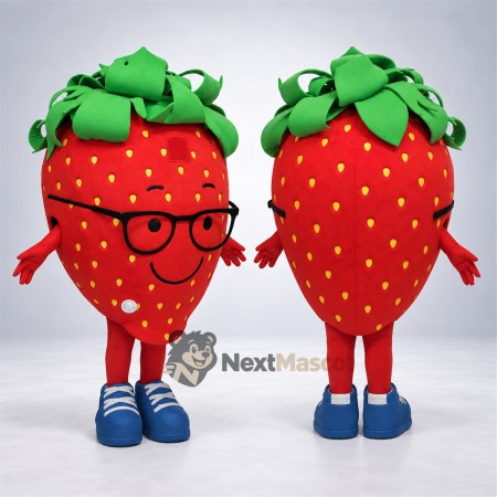 Strawberry Mascot Costume - Glasses Strawberry Mascot Costume - Glasses