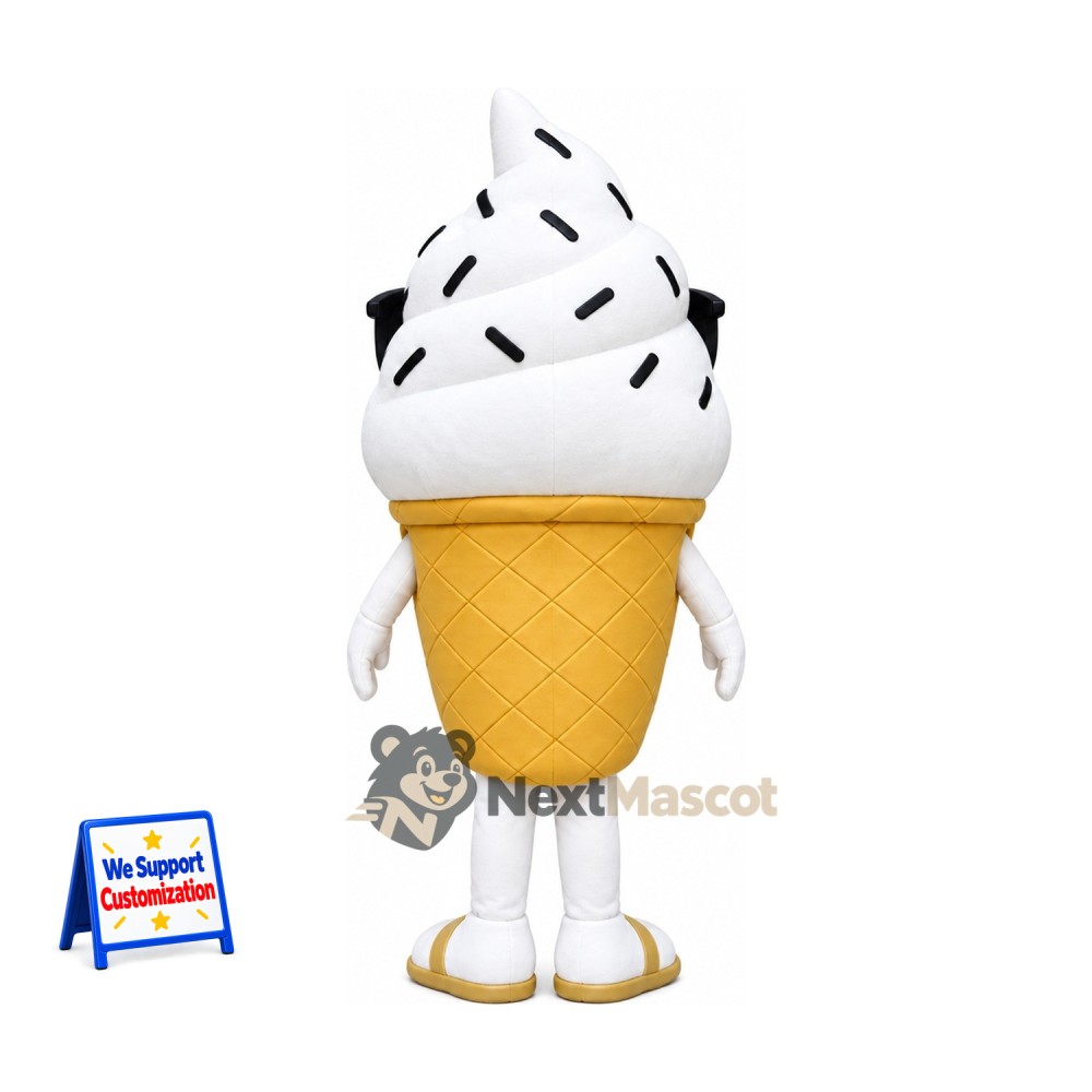 Ice Cream Cone Mascot Costume - Sunglasses Ice Cream Cone Mascot Costume - Sunglasses