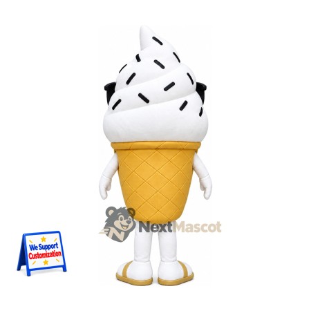 Ice Cream Cone Mascot Costume - Sunglasses Ice Cream Cone Mascot Costume - Sunglasses
