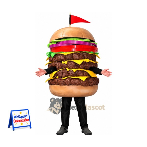 Stacked Burger Mascot Costume
