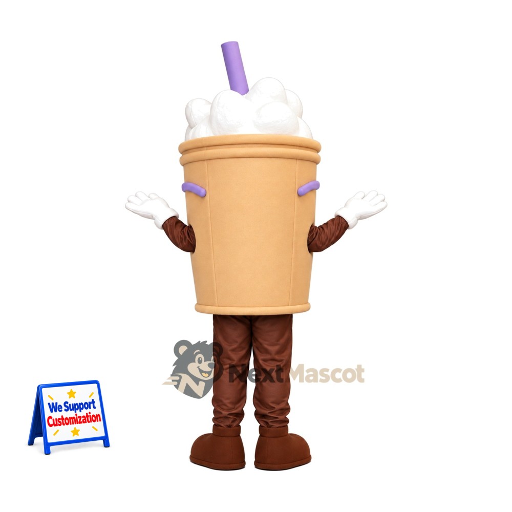 Drink Cup Mascot Costume - Purple Sunglasses Drink Cup Mascot Costume - Purple Sunglasses