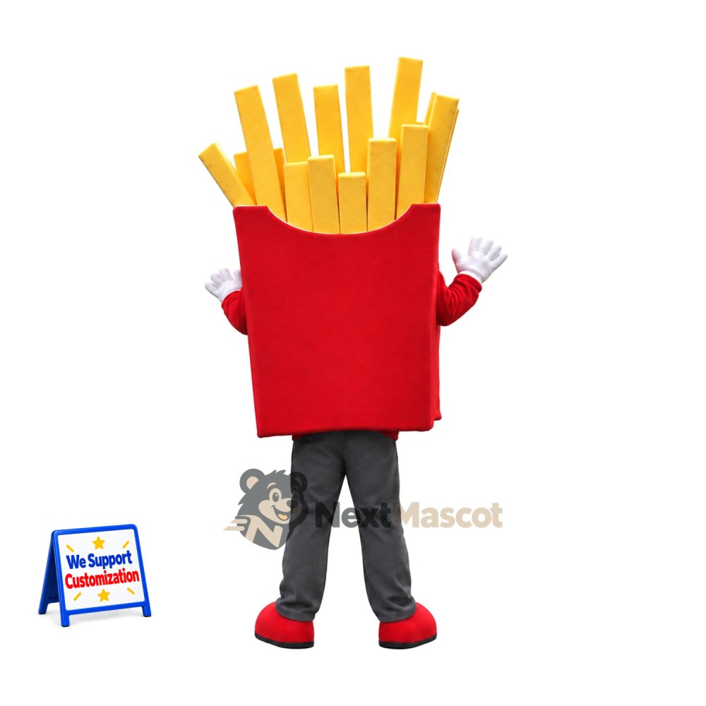French Fries Mascot Costume - Red Carton, Gray Legs French Fries Mascot Costume - Red Carton, Gray Legs