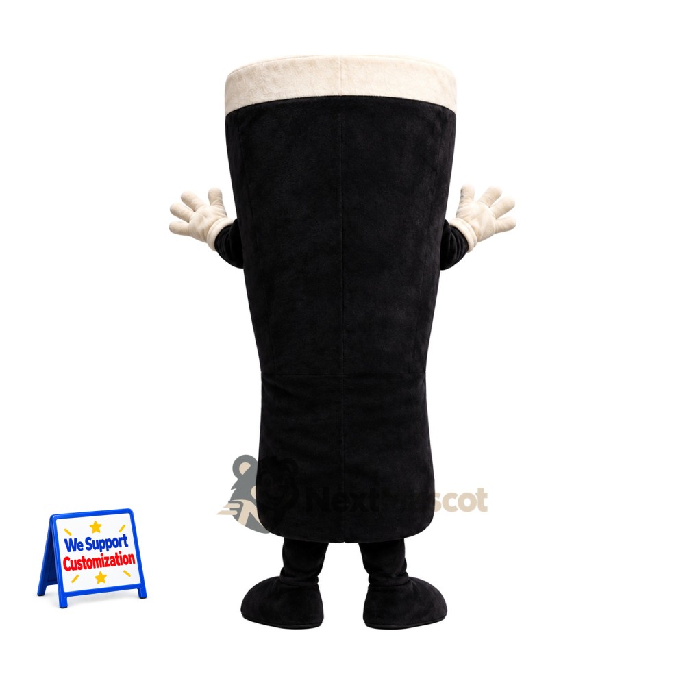 Drink Cup Mascot Costume - Black Drink Cup Mascot Costume - Black