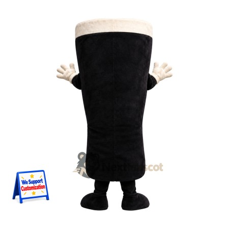 Drink Cup Mascot Costume - Black Drink Cup Mascot Costume - Black