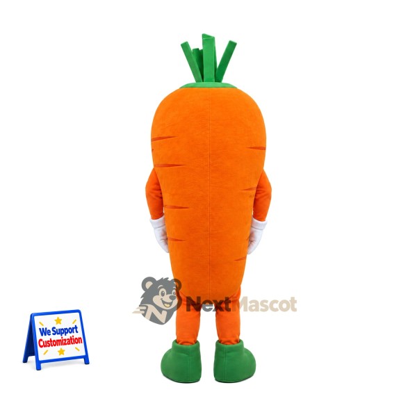 Carrot Mascot Costume - White Gloves and Green Boots Carrot Mascot Costume - White Gloves and Green Boots