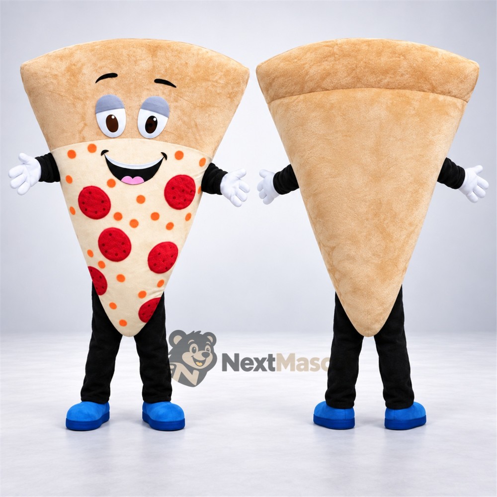Pizza Slice Mascot Costume - Blue Shoes Pizza Slice Mascot Costume - Blue Shoes