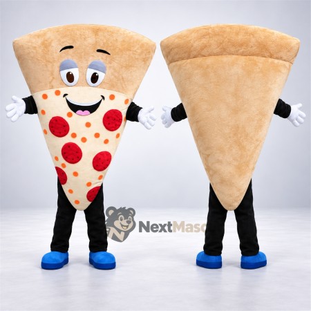 Pizza Slice Mascot Costume - Blue Shoes Pizza Slice Mascot Costume - Blue Shoes