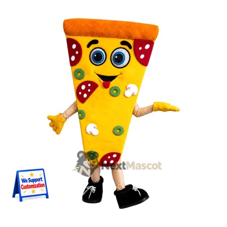 Pizza Slice Mascot Costume - Black Shoes Pizza Slice Mascot Costume - Black Shoes
