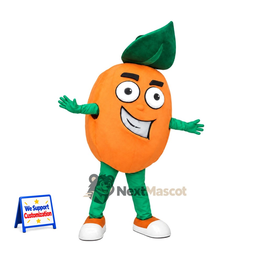 Orange Mascot Costume - Green Arms and Legs Orange Mascot Costume - Green Arms and Legs