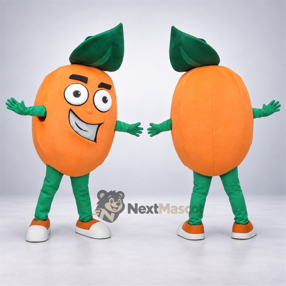 Orange Mascot Costume - Green Arms and Legs Orange Mascot Costume - Green Arms and Legs