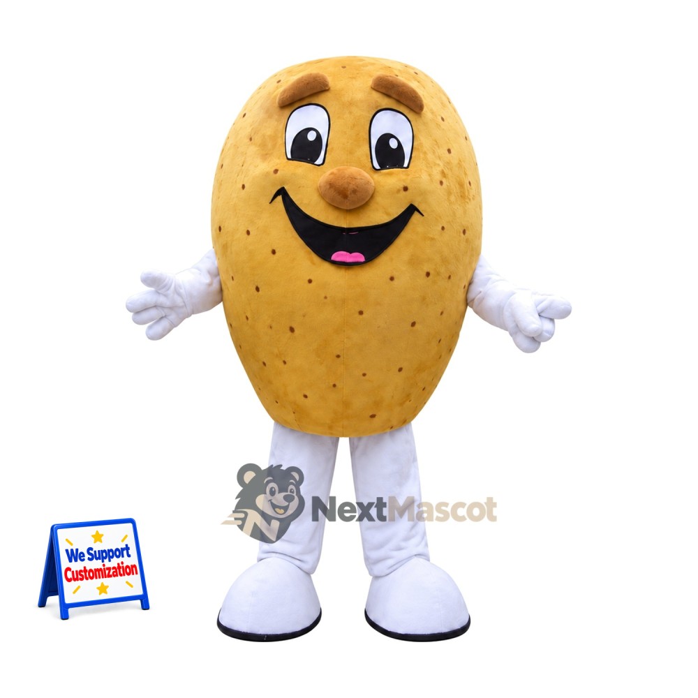 Potato Mascot Costume - White Gloves and Legs Potato Mascot Costume - White Gloves and Legs