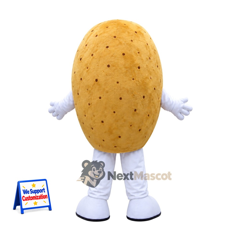 Potato Mascot Costume - White Gloves and Legs Potato Mascot Costume - White Gloves and Legs
