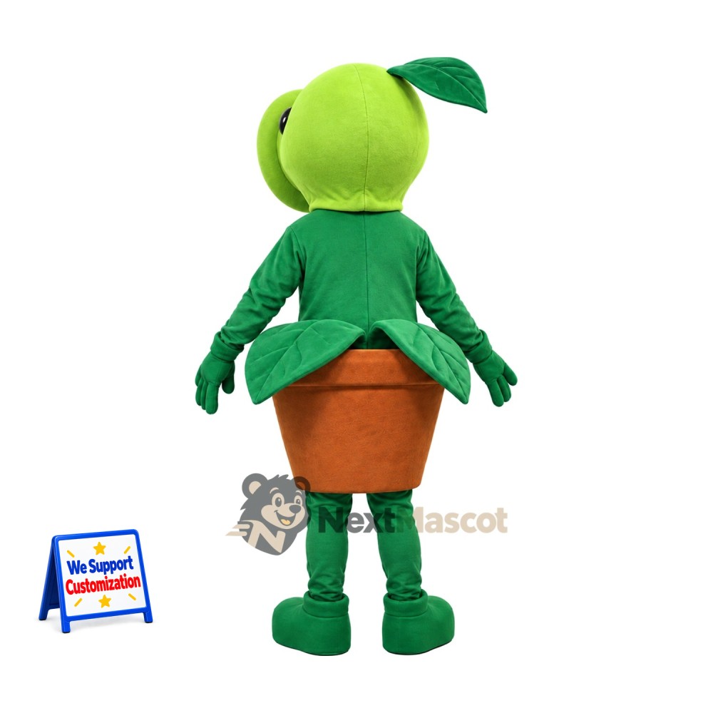 Potted Peashooter Plant Mascot Costume Potted Peashooter Plant Mascot Costume