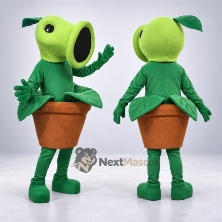Potted Peashooter Plant Mascot Costume Potted Peashooter Plant Mascot Costume