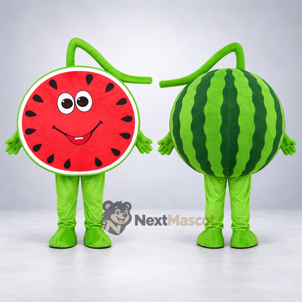 Watermelon Slice Mascot Costume for Food Festivals Watermelon Slice Mascot Costume for Food Festivals