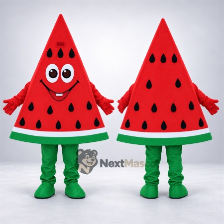 Watermelon Slice Mascot Costume - Green Legs and Black Seeds Watermelon Slice Mascot Costume - Green Legs and Black Seeds