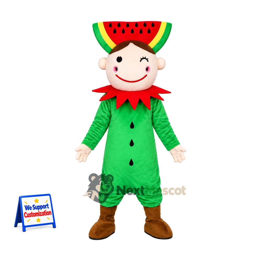 Watermelon Head Character Mascot Costume Watermelon Head Character Mascot Costume