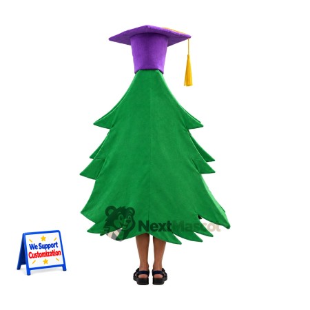 Evergreen Tree Mascot Costume - Graduation Style for Parades