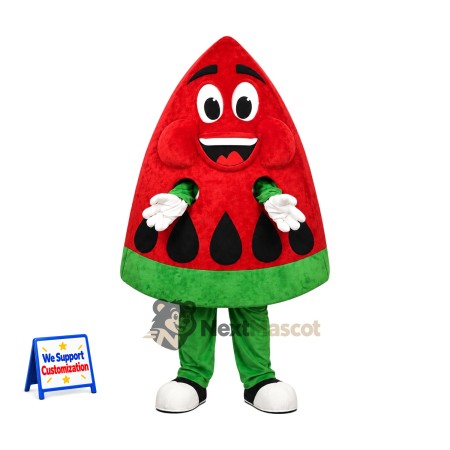 Watermelon Slice Mascot Costume - Green Legs and White Gloves Watermelon Slice Mascot Costume - Green Legs and White Gloves