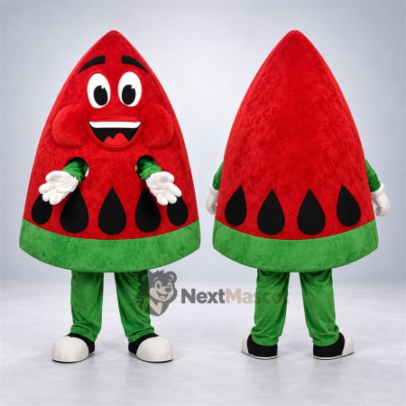 Watermelon Slice Mascot Costume - Green Legs and White Gloves Watermelon Slice Mascot Costume - Green Legs and White Gloves