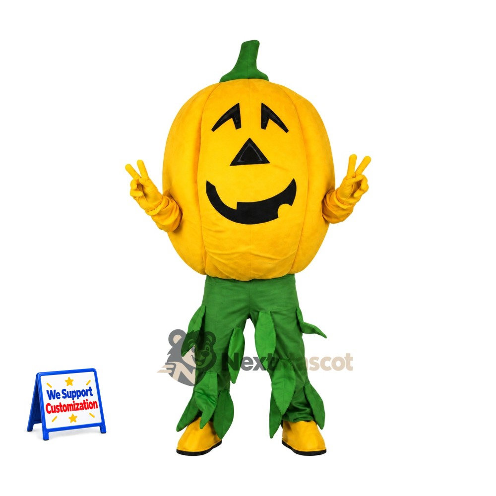 Jack O Lantern Mascot Costume - Green Leaf Pants Jack O Lantern Mascot Costume - Green Leaf Pants