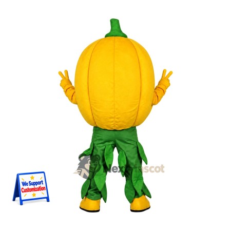 Jack O Lantern Mascot Costume - Green Leaf Pants Jack O Lantern Mascot Costume - Green Leaf Pants