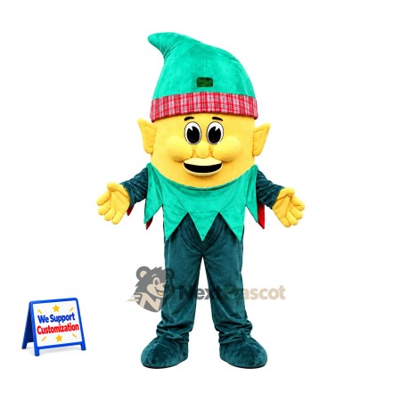 Christmas Elf Mascot Costume for Santa Visits Christmas Elf Mascot Costume for Santa Visits