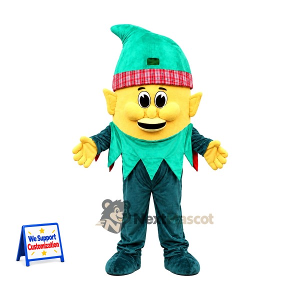 Christmas Elf Mascot Costume for Santa Visits