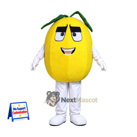 Melon Mascot Costume - Yellow, White Arms and Legs Melon Mascot Costume - Yellow, White Arms and Legs