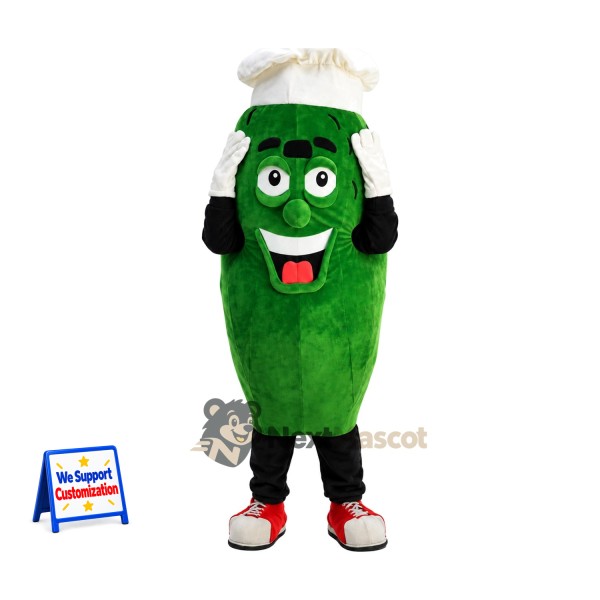 Pickle Mascot Costume - Chef Style for Food Fairs