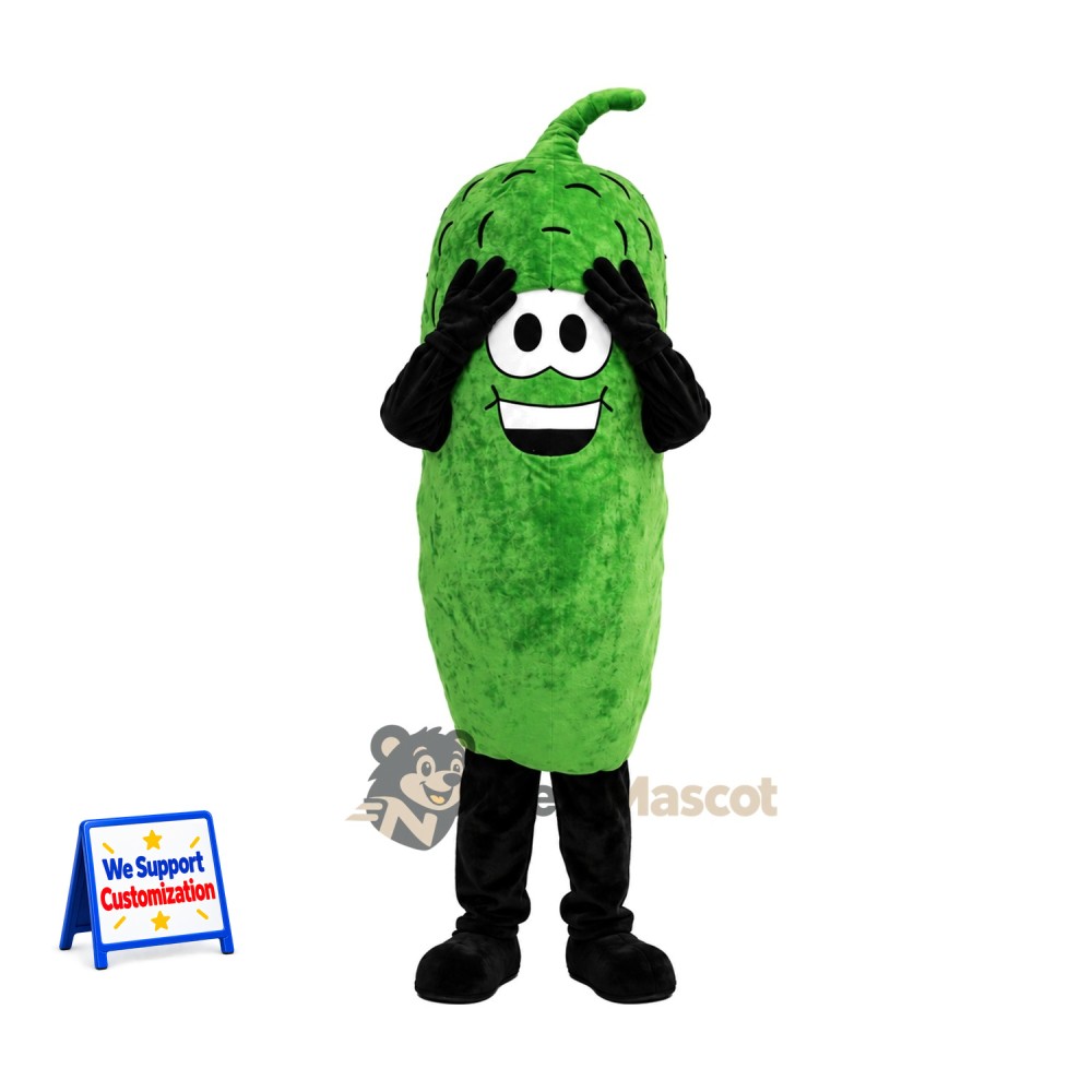Pickle Mascot Costume - Black Arms and Legs Pickle Mascot Costume - Black Arms and Legs