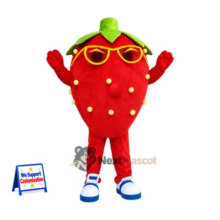 Strawberry Mascot Costume - Sunglasses Strawberry Mascot Costume - Sunglasses