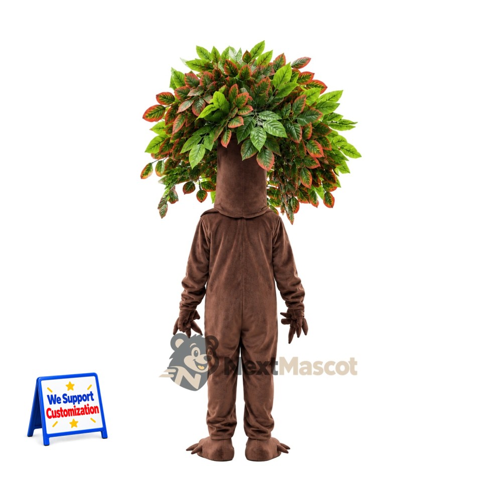 Tree Mascot Costume - Brown Trunk and Green Leaf Crown Tree Mascot Costume - Brown Trunk and Green Leaf Crown