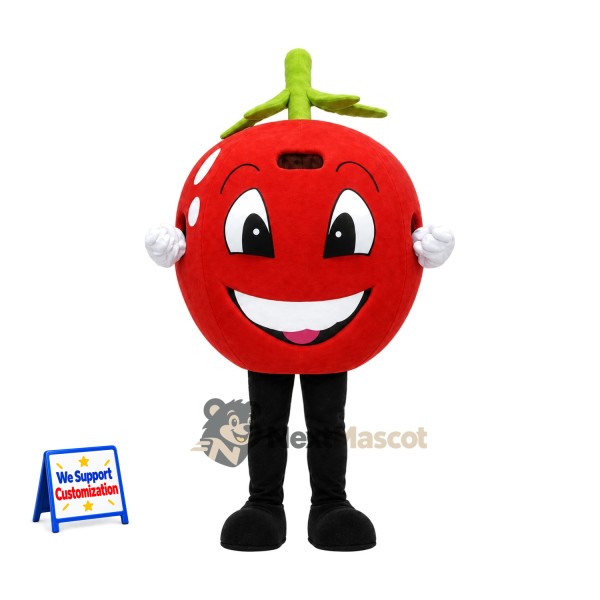 Tomato Mascot Costume - Big Smile and Black Legs