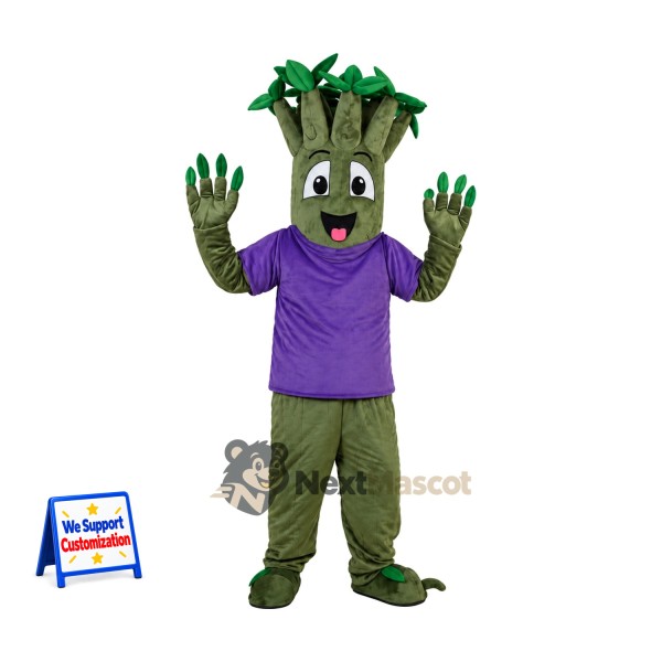 Tree Mascot Costume - Purple Shirt