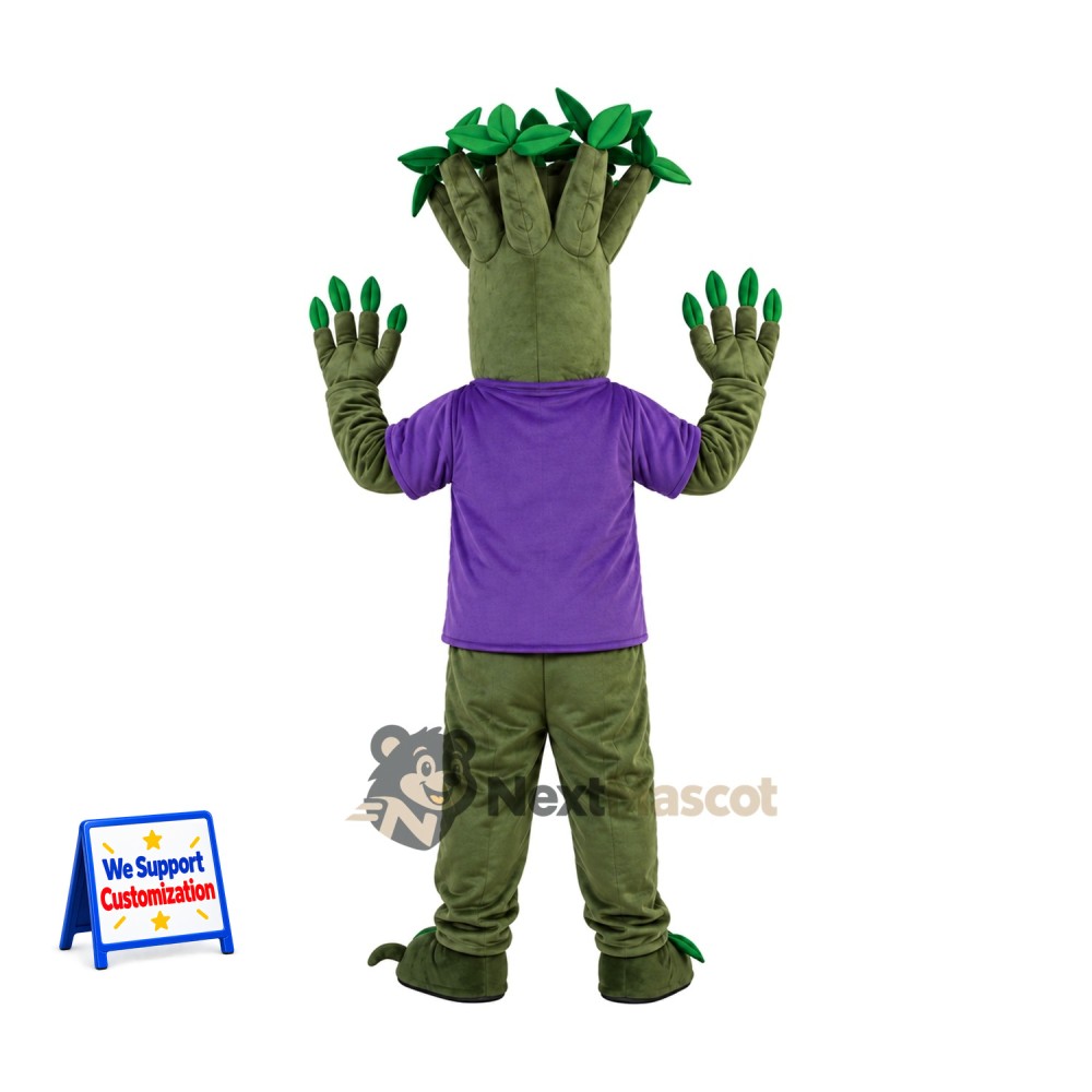 Tree Mascot Costume - Purple Shirt Tree Mascot Costume - Purple Shirt