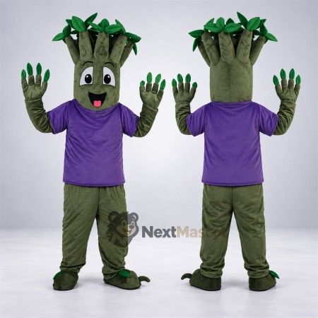 Tree Mascot Costume - Purple Shirt Tree Mascot Costume - Purple Shirt